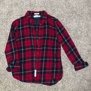 Red/Navy Blue Plaid Shirt